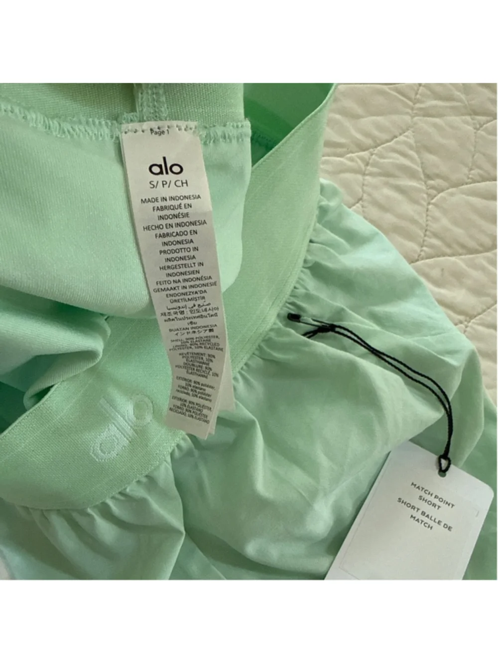 Alo Yoga Match Point Short Green S - Picture 4 of 4